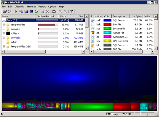 详细的文件类型统计